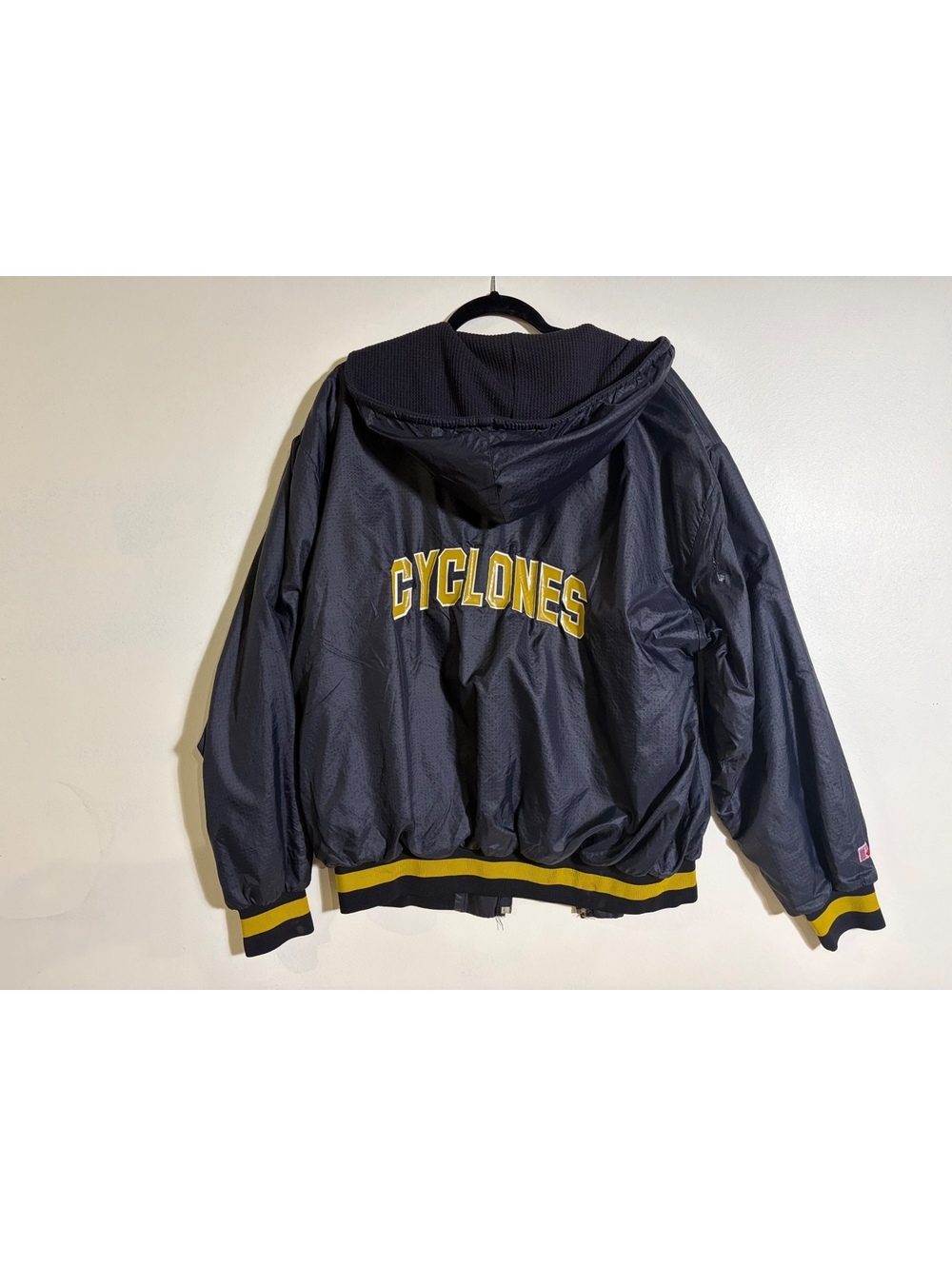 Vintage Russell Athletic Iowa State Cyclones Jacket XL Made in USA Navy NCAA